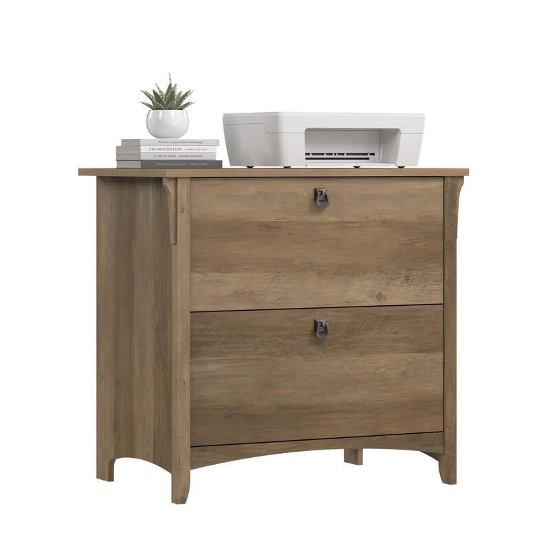 Bush Home Salinas 2 Drawer Lateral File Cabinet - Reclaimed Pine