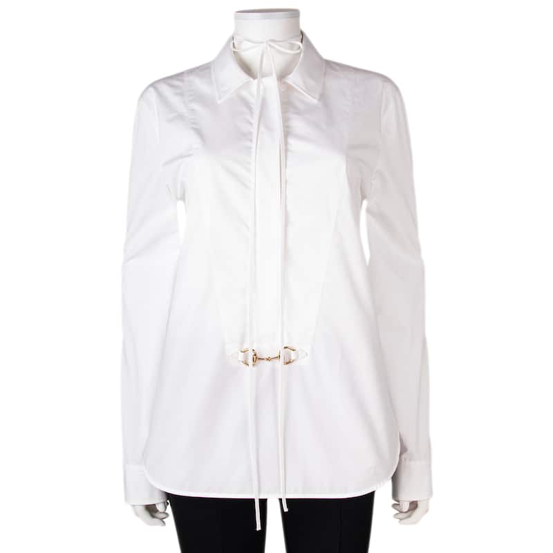 Gucci Cotton Poplin Shirt with Horsebit - 44