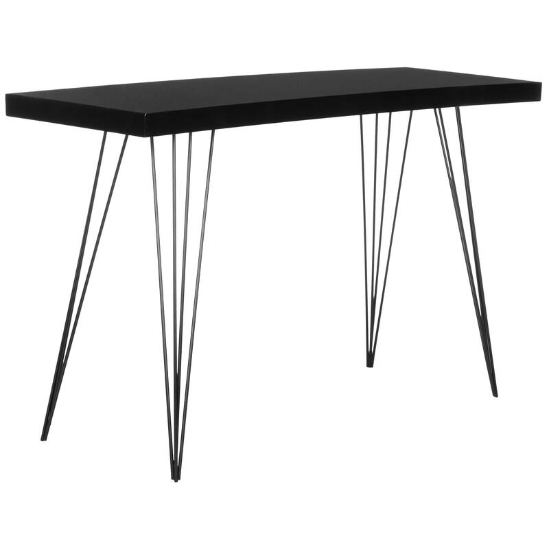 SAFAVIEH Pearlene Mid-Century White/ Black Lacquer Console Table - 55" x 17.5" x 32" - 55Wx18Dx32H