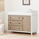 preview thumbnail 1 of 17, South Shore Cotton Candy Changing Table with Station - N/A Pure White and Rustic Oak
