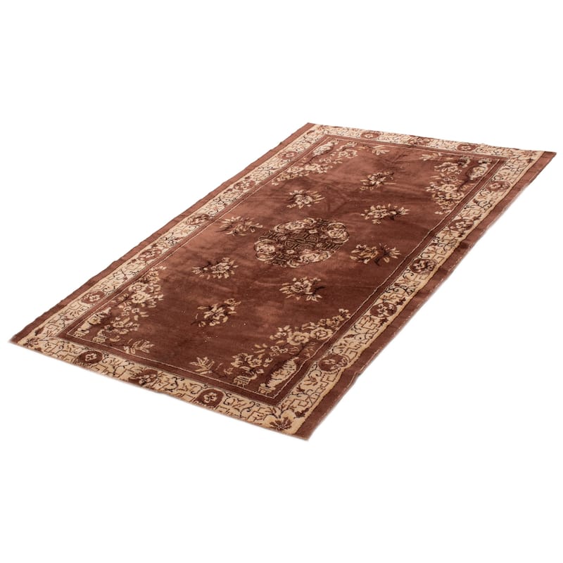 ECARPETGALLERY Hand-knotted Melis Vintage Brown Wool Rug - 5'1 x 7'10