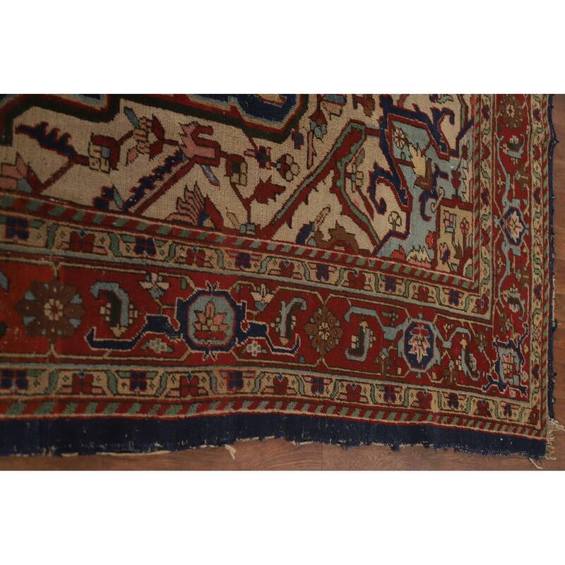 Tabriz Persian Antique Area Rug Hand-Knotted Wool Carpet - 8'1"x 10'10"