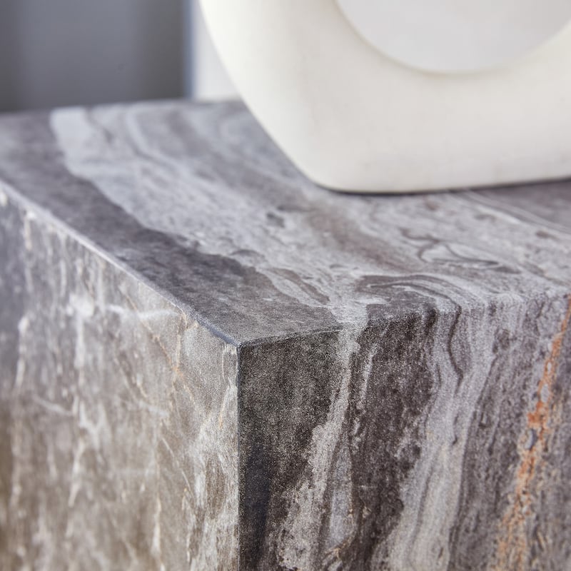 GDFStudio Alaric Wood Coffee Table with Natural Wood or Marble Texture