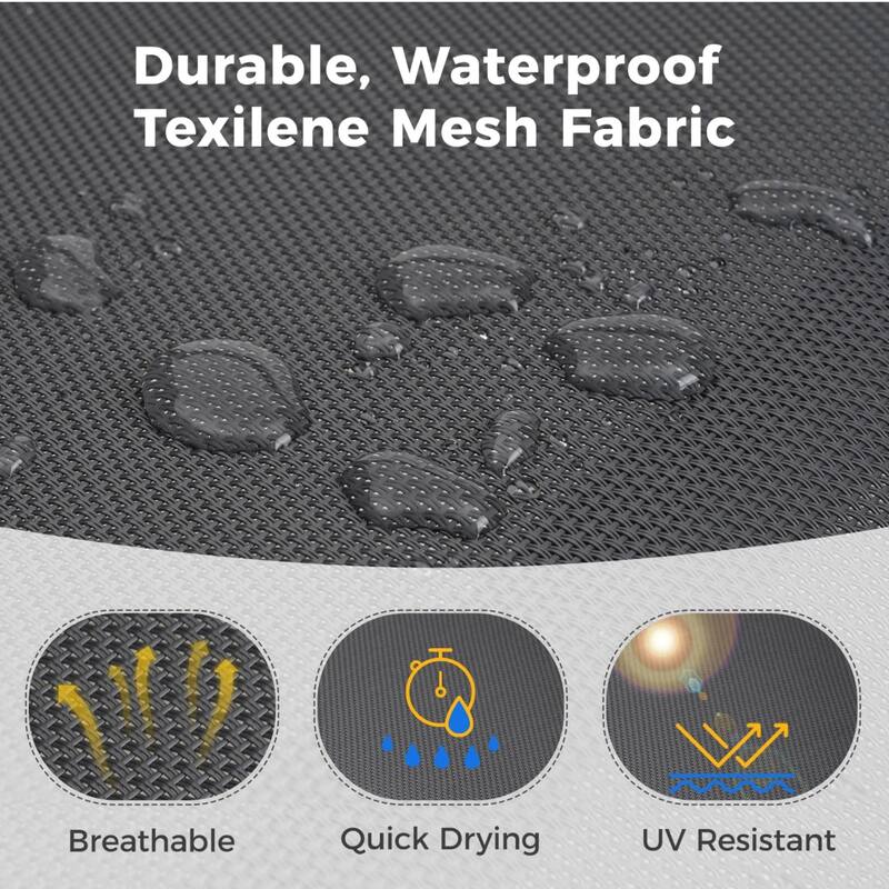 Set of 4 Aluminum Patio Dining Chairs, 22.44" Stackable Gray Chairs