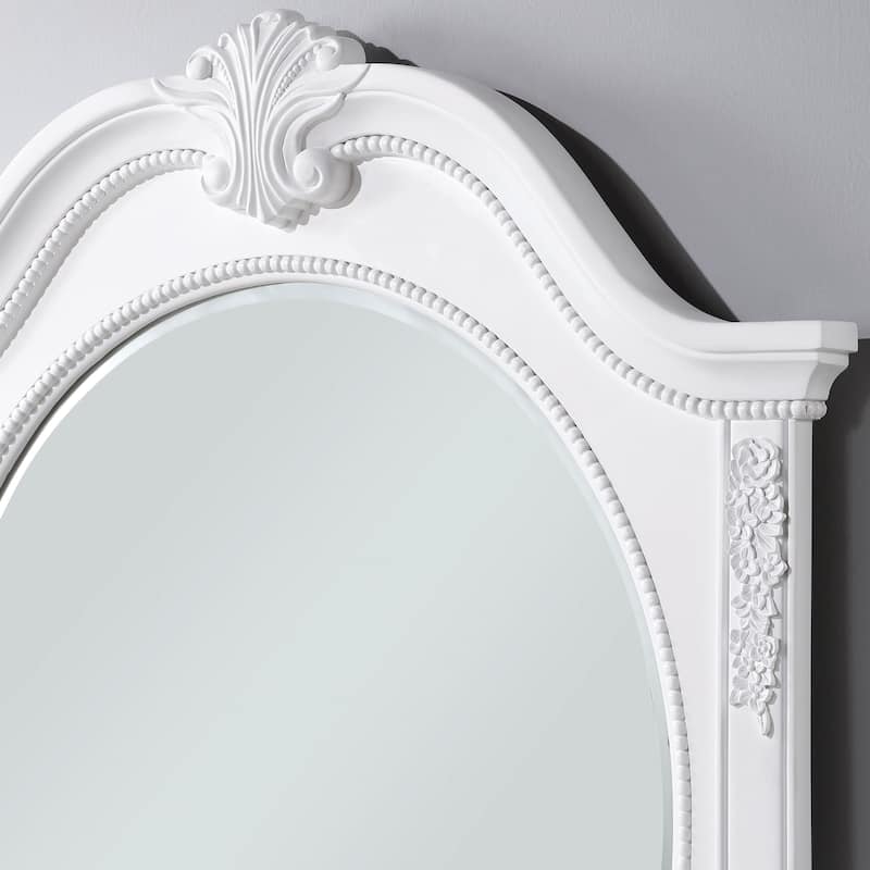 Furniture of America Pati Transitional White Wood 2-Piece 6-Drawer Dresser and Mirror Set