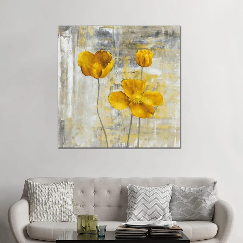 iCanvas "Yellow Flowers II" by Carol Black Canvas Print