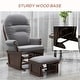 preview thumbnail 13 of 43, HOMCOM Nursery Glider Rocking Chair with Ottoman Cushion Seating