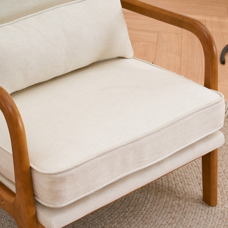 2-pc Upholstered Linen Blend Accent Chair