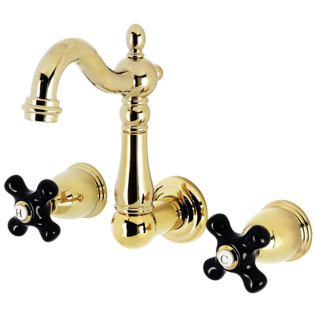 Kingston Brass KS122.PKX Duchess 1.2 GPM Wall Mounted Widespread - Polished Brass