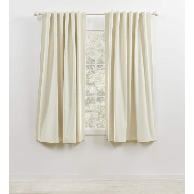 Lauren Ralph Lauren Waller Blackout Back Tab/Rod Pocket Single Curtain Panel - 52x63 - Natural