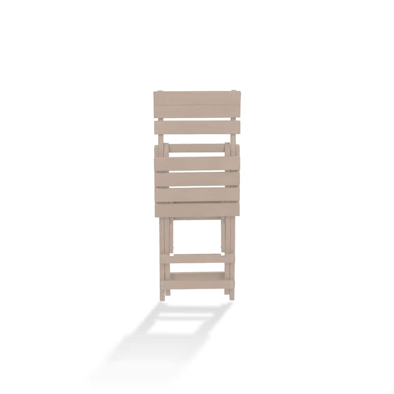 Key West Fully Assembled All-Weather Recycled HDPE Outdoor Folding Bar Stool