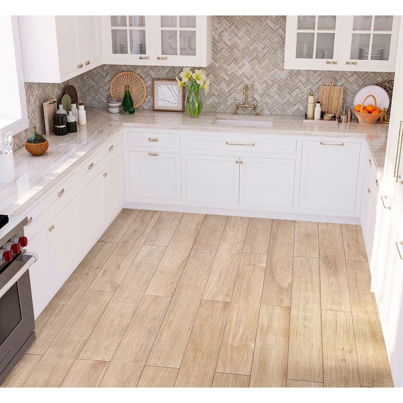 Apollo tile 8" x 48" Bois Matte Maple Porcelain Tile (12.91 sq ft/case) - 5 Pack