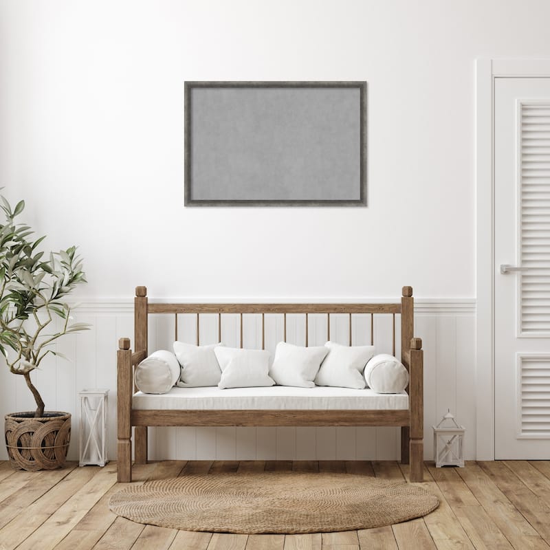 Amanti Art Burnished Concrete Narrow Framed Magnetic Board