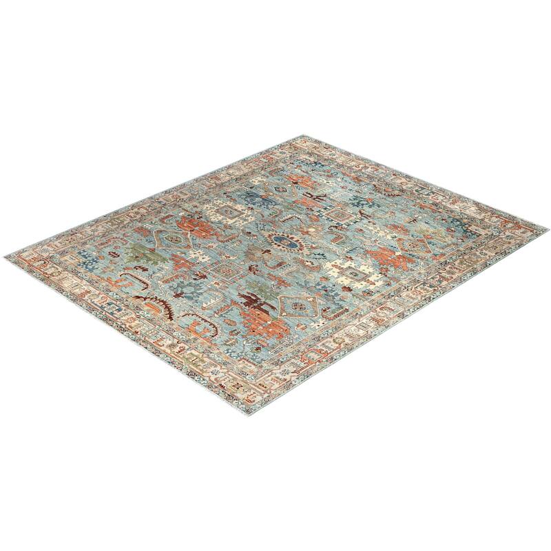 Serapi One-of-a-Kind Hand-Knotted Area Rug - Green - 8' 0" x 9' 9"