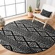 preview thumbnail 15 of 112, SAFAVIEH Tulum Bora Moroccan Boho Chic Area Rug 10' Round - Black/Ivory