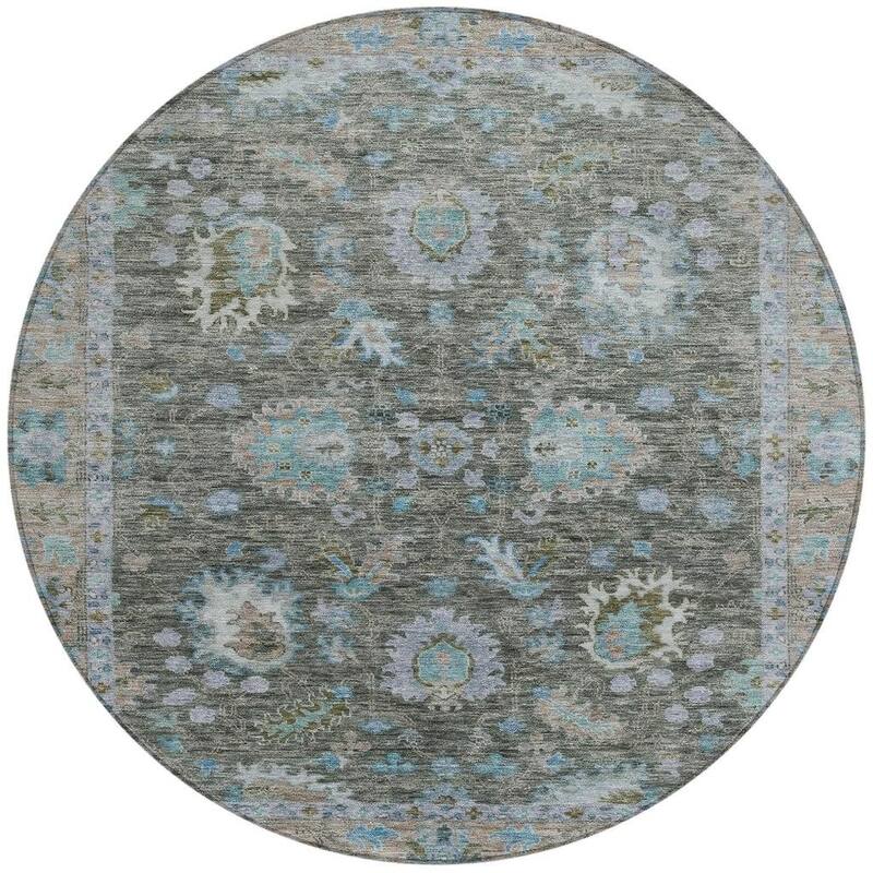 HomeRoots Floral Traditional Rectangle Outdoor Rug