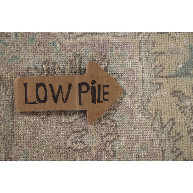 Hand Knotted Oriental 100% Wool Carpet Traditional Floral Beige & Ivories Tabriz Area Rug - 12' 5'' X 9' 8''