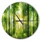 preview thumbnail 8 of 8, Designart 'Forest with Rays of Sun Panorama' Oversized Traditional Wall CLock 16 in. wide x 16 in. high