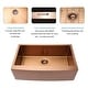 preview thumbnail 13 of 11, DORNBERG 36 Inch Gold Farmhouse Sink Apron Curved Front Kitchen Sink