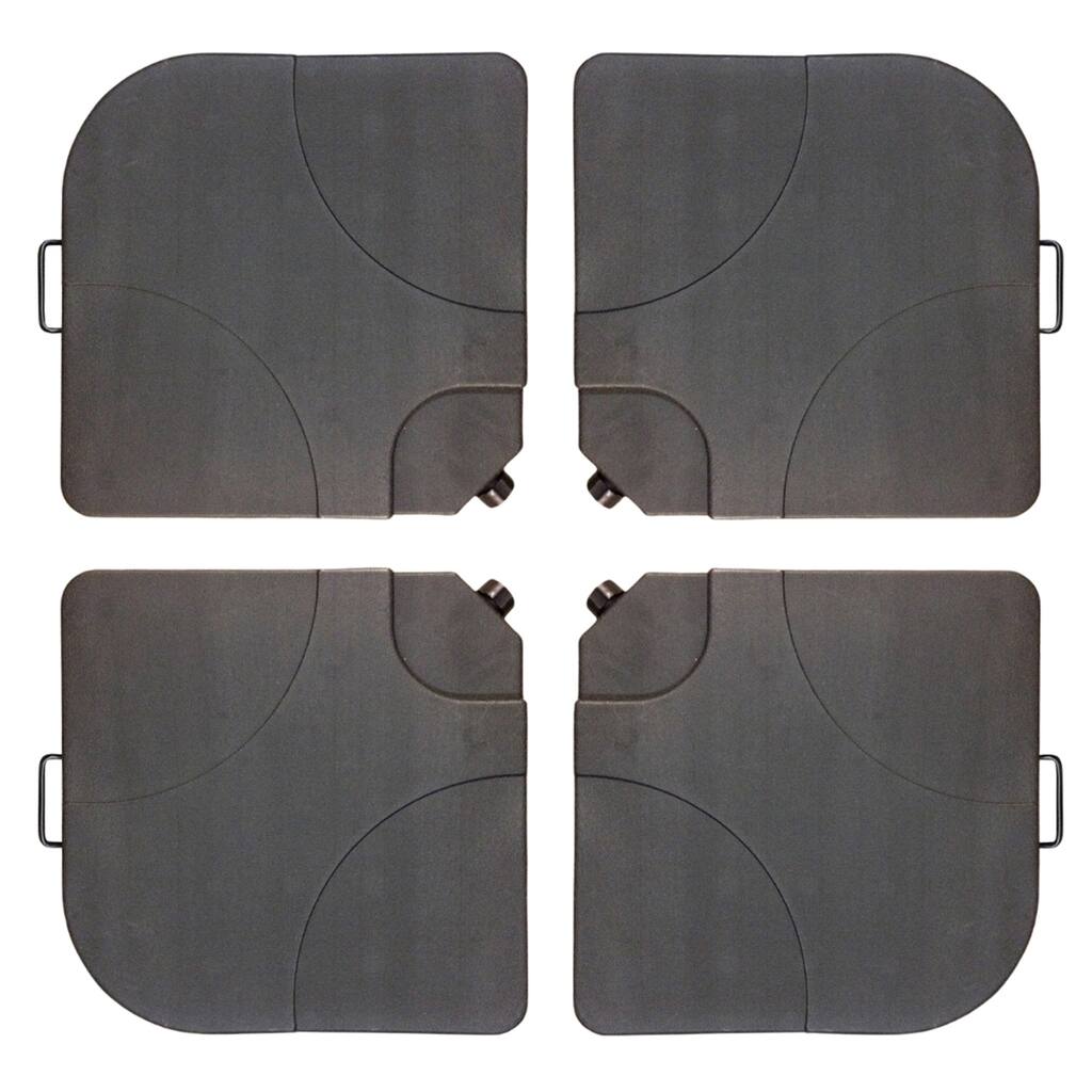 Island Umbrella 35-lb Resin Umbrella Base Weights in Black (4-piece Set)
