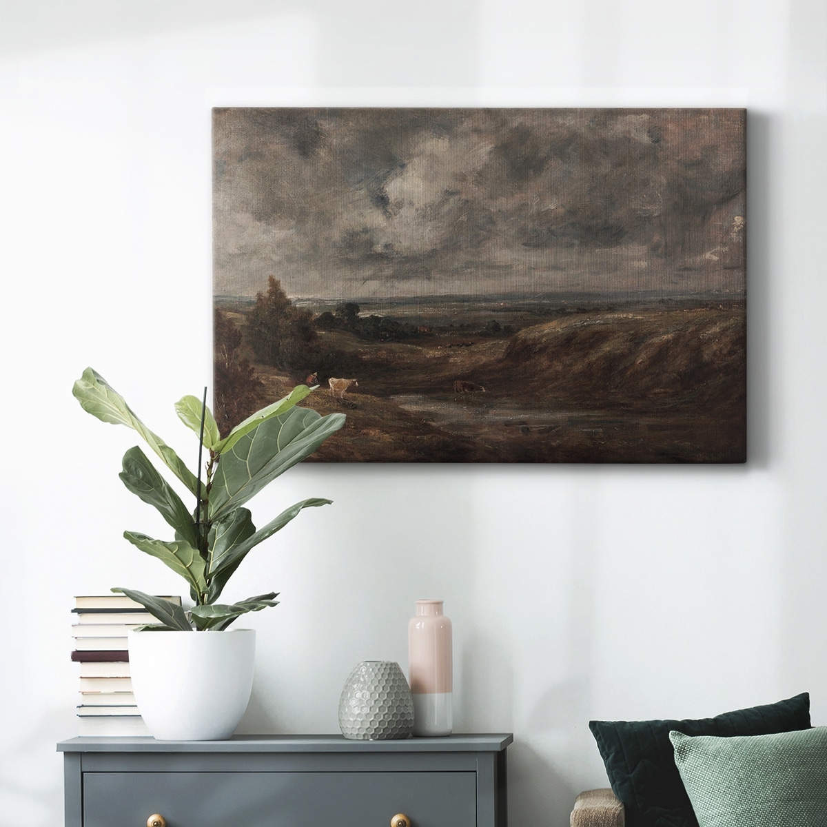 Vintage Landscape -DXVIII -Gallery Wrapped Canvas - On Sale - Bed