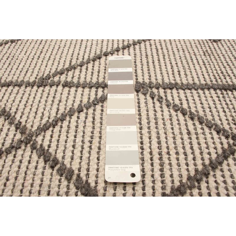 ECARPETGALLERY Braid weave Sienna Cream Wool Rug - 5'0 x 7'10