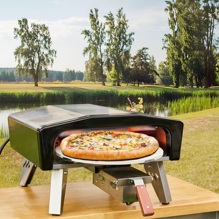 MELLCOM 20 Inch Outdoor Gas Pizza Oven – 360° Auto-Rotating Pizza