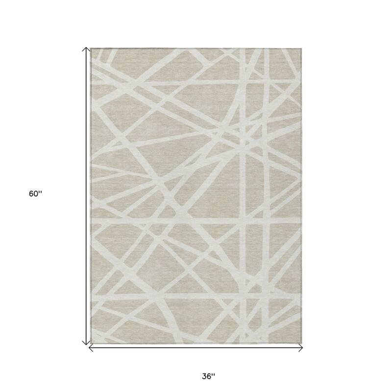 HomeRoots Geometric Transitional Rectangle Outdoor Rug