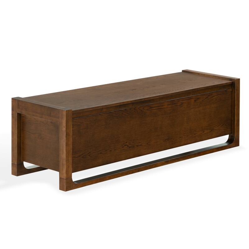 SAFAVIEH Couture Tyrell Wood Storage Bench - 60"W x 18"D x 18"H