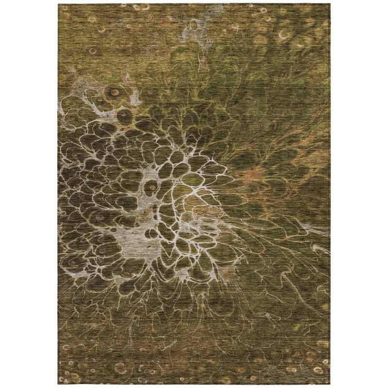 HomeRoots Abstract Transitional Rectangle Outdoor Rug