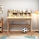 preview thumbnail 4 of 20, Kids Desk and Chair Set with Hutch, Wooden Study Desk for Bedroom