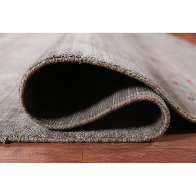 Striped Gabbeh Indian Area Rug Handmade Tribal Wool Carpet - 8'10" x 11'6"