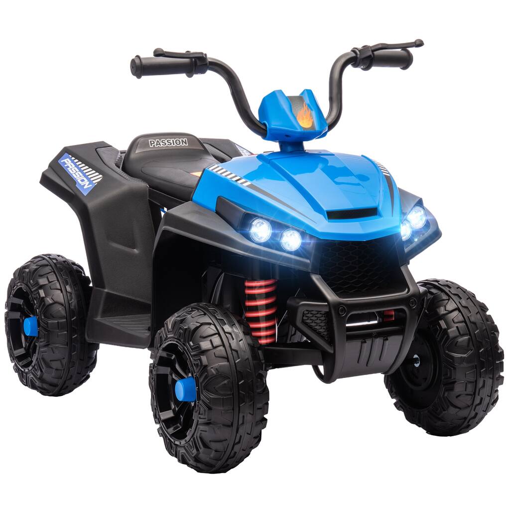 Electric 12V 4-Wheel ATV for Kids with Suspension, MP3, and Realistic Headlights - Blue