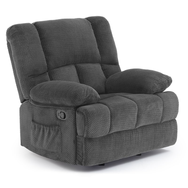 Oversized Rocking Rocker Recliner Chair for Living Room Adults - Grey