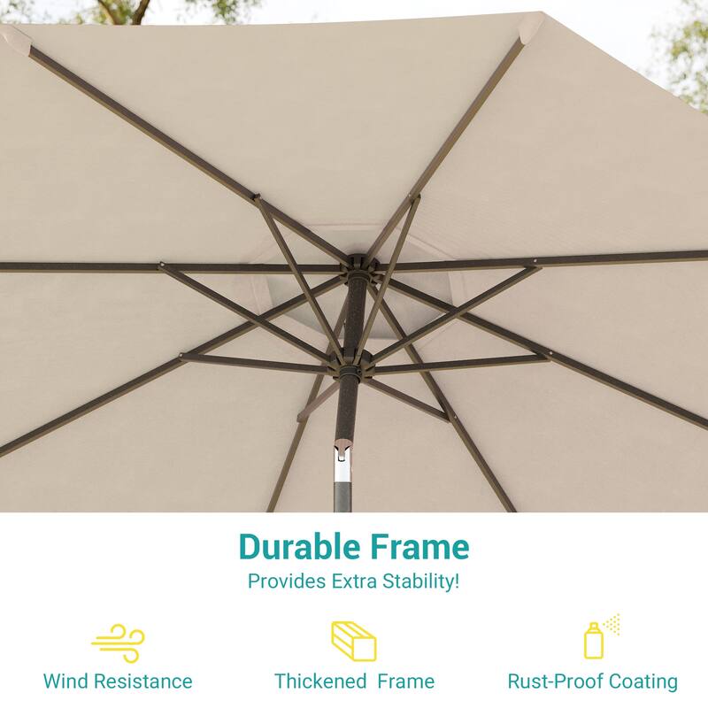 Bonosuki 9ft Patio Umbrella Market Table Umbrella with Tilt and Crank