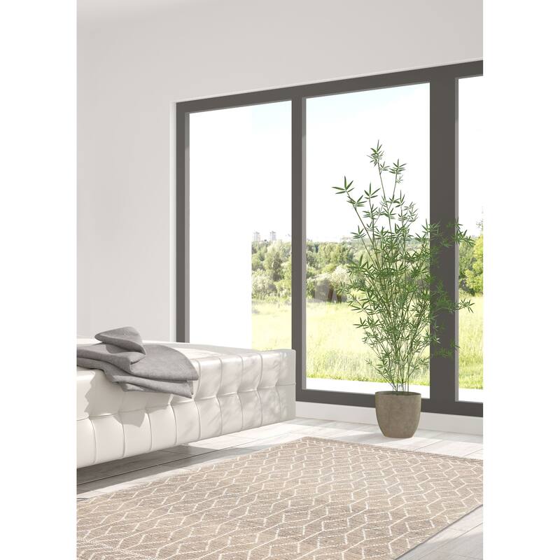 ECARPETGALLERY Braid weave Sienna Brown Wool Rug - 6'0 x 9'3