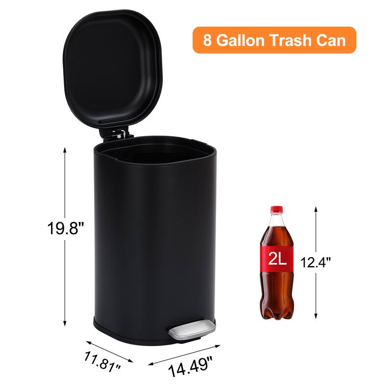 8 Gallon Step Trash Can