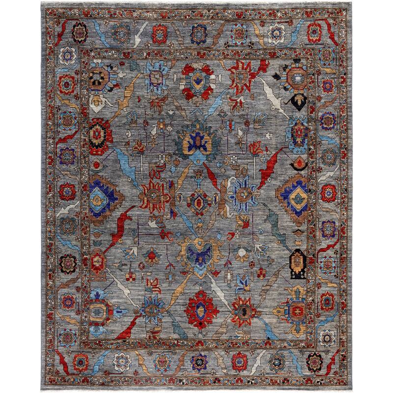 Serapi One-of-a-Kind Hand-Knotted Area Rug - Gray - 8' 1" x 10' 0"