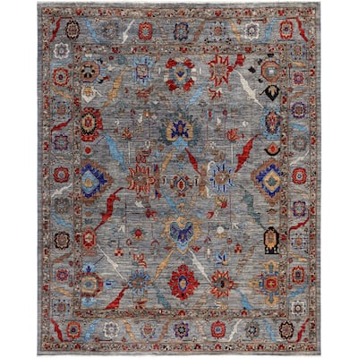 Serapi One-of-a-Kind Hand-Knotted Area Rug - Gray - 8' 1" x 10' 0"