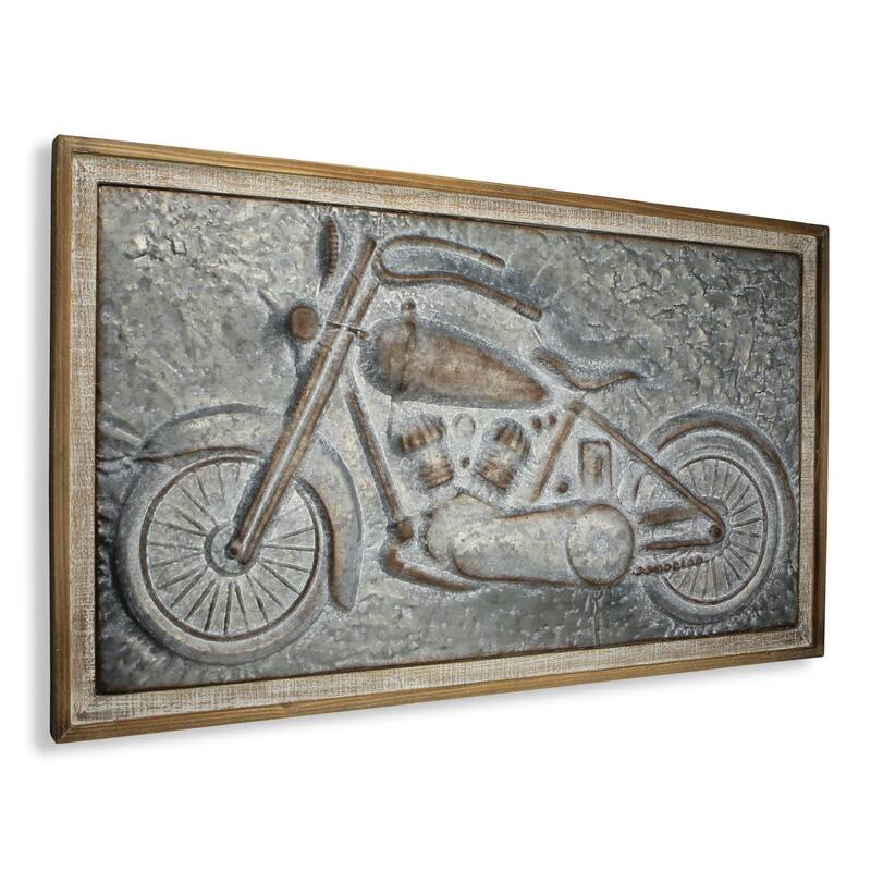 Gray Metal Motorcycle Wall Decor Bed Bath & Beyond 36267447