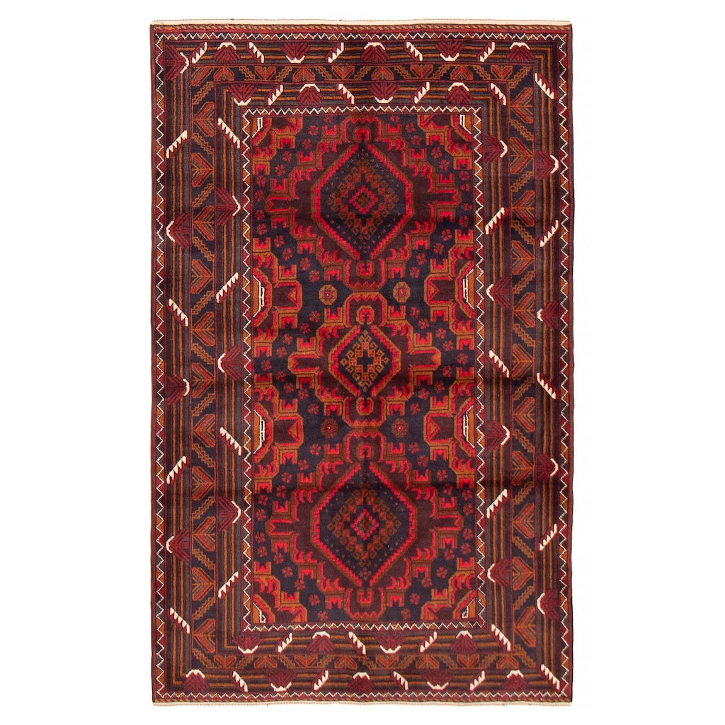 Teimani Red Rug 3'11" x 6'4" - 3'11 x 6'4
