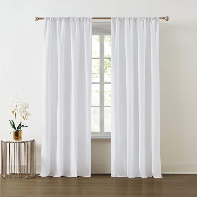 Truly Soft Everyday Window Curtain Panel Pair - 96 Inches - White