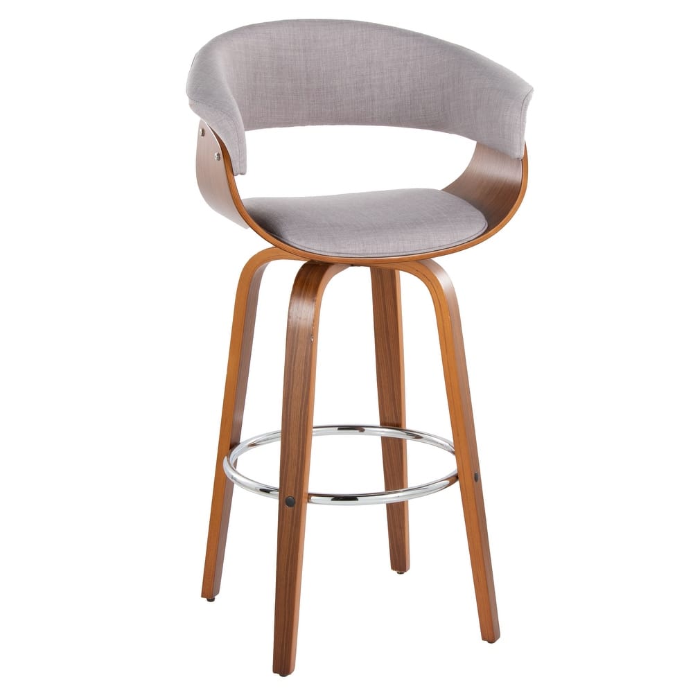Carson Carrington Sauda 30" Fixed-Height Bar Stool with Bent Wood Legs (Set of 2)
