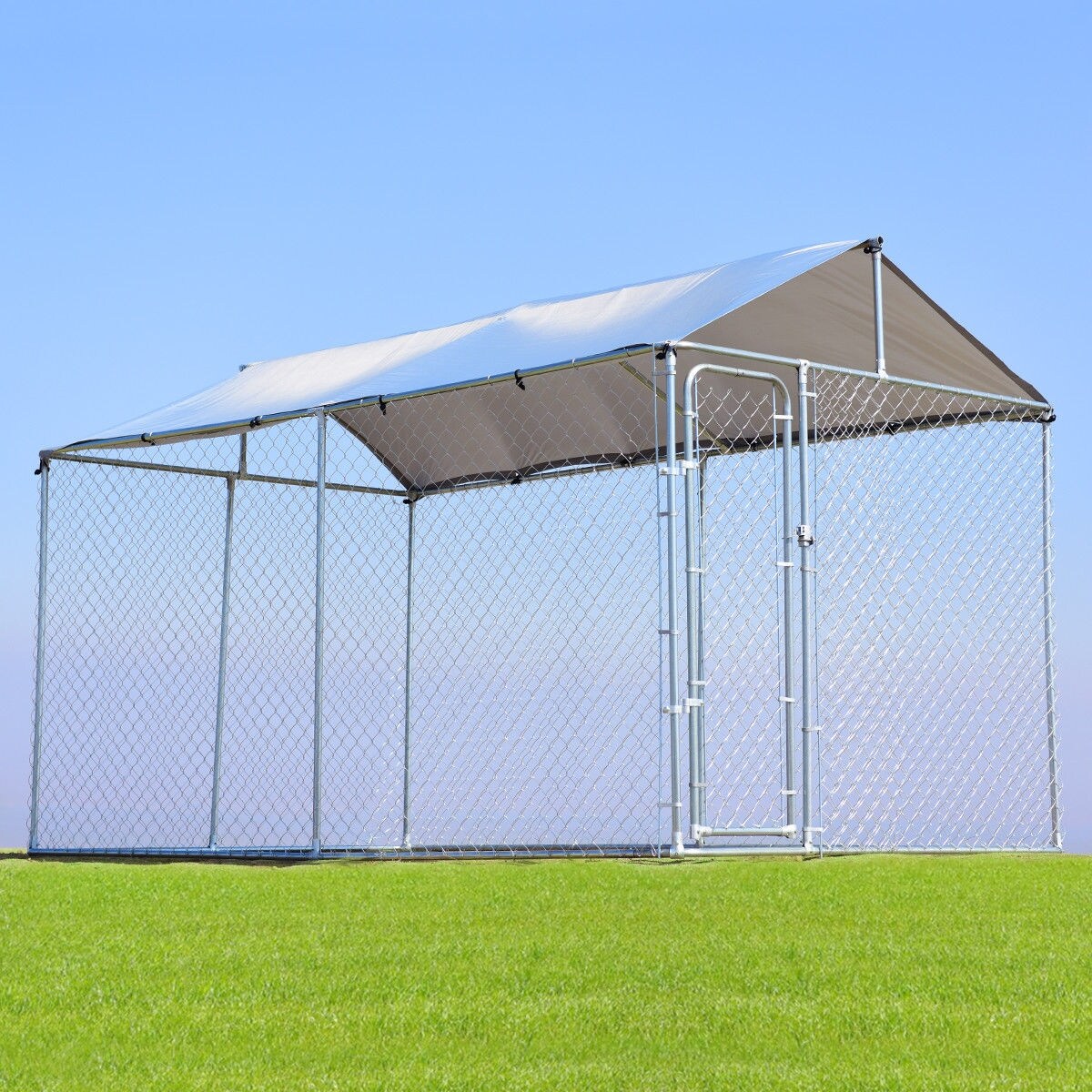 Shop Gymax Large Pet Dog Run House Kennel Shade Cage 7 5 X13 Roof