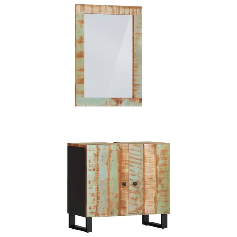 vidaXL Bathroom Furniture Set Mixed Color - 13.0 x 24.4 x 22.8 in