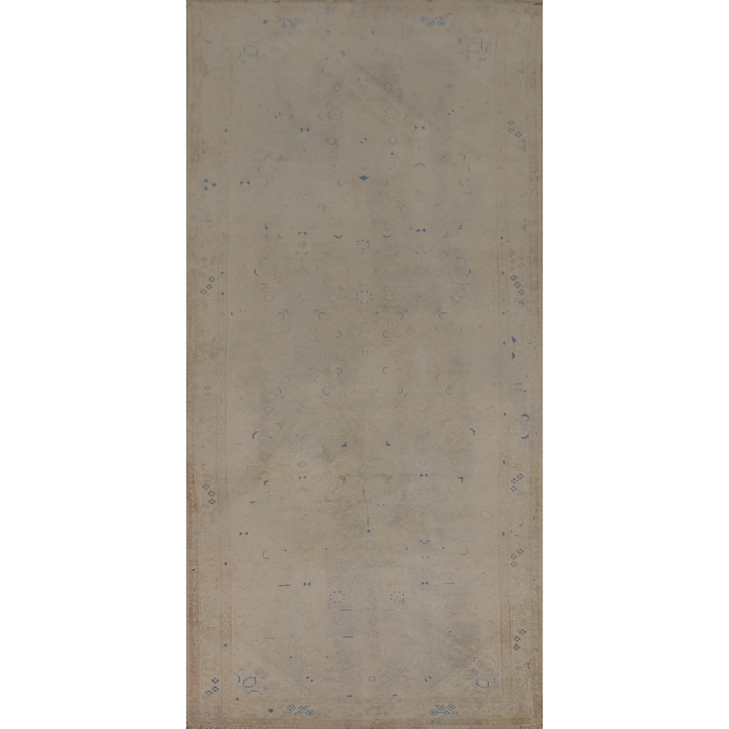 Muted Mahal Persian Vintage Runner Rug Hand-Knotted Wool Carpet - 3'10" x 10'3"