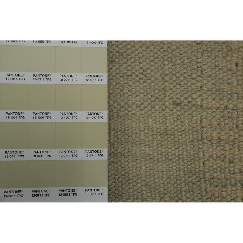 Hand Woven Oriental 100% Wool Carpet Southwestern Tribal Green Kilim Area Rug - 6' 0'' X 3' 9''