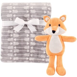 Hudson Baby Infant Boy Plush Blanket with Toy, Fox, One Size - Fox - One Size