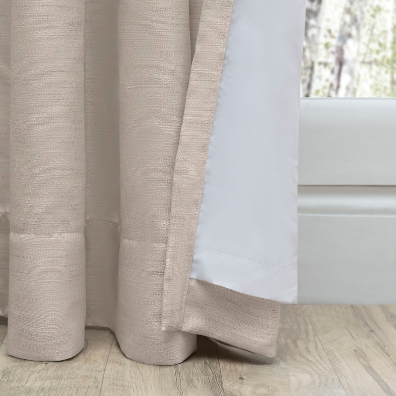 Porch & Den Peete Grasscloth Grommet Curtain Panel