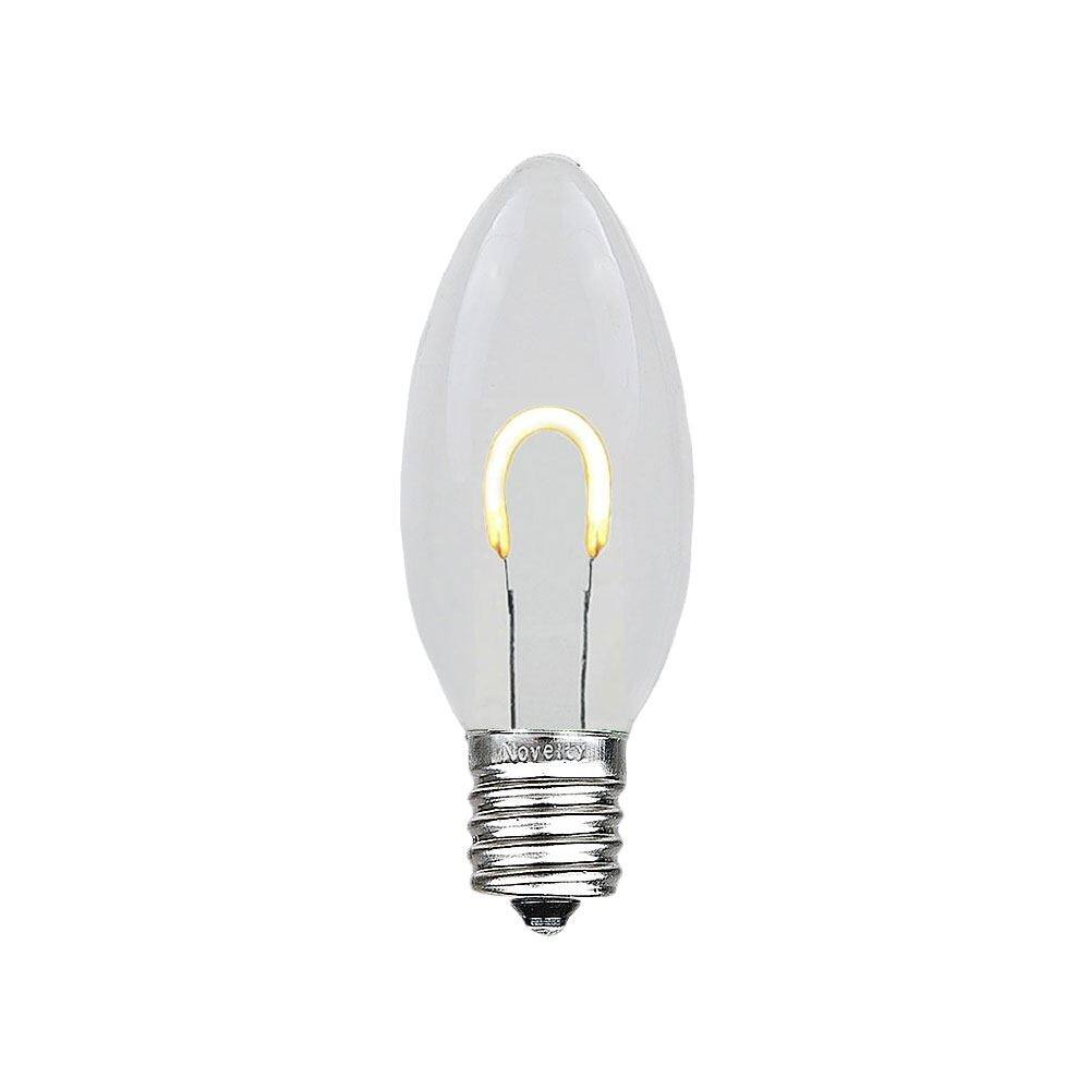 25 Pack C9 LED Outdoor Christmas Replacement Bulbs, Warm White, C9/E17 Base